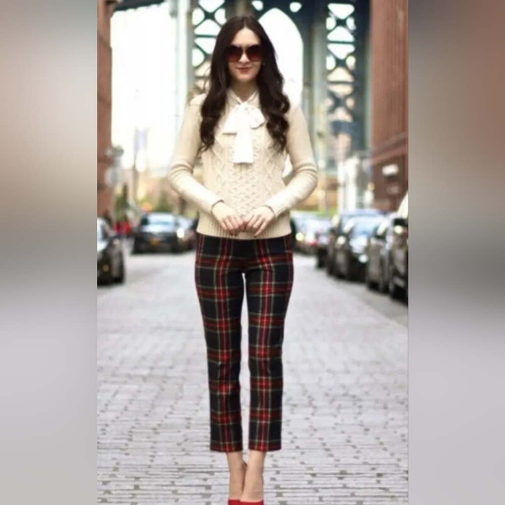 Vintage Talbots wool blend plaid pant